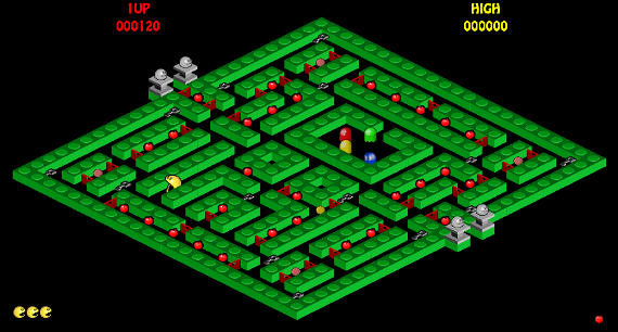 screen shot of Super Pacman