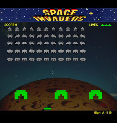 Space invaders with different attack waves 